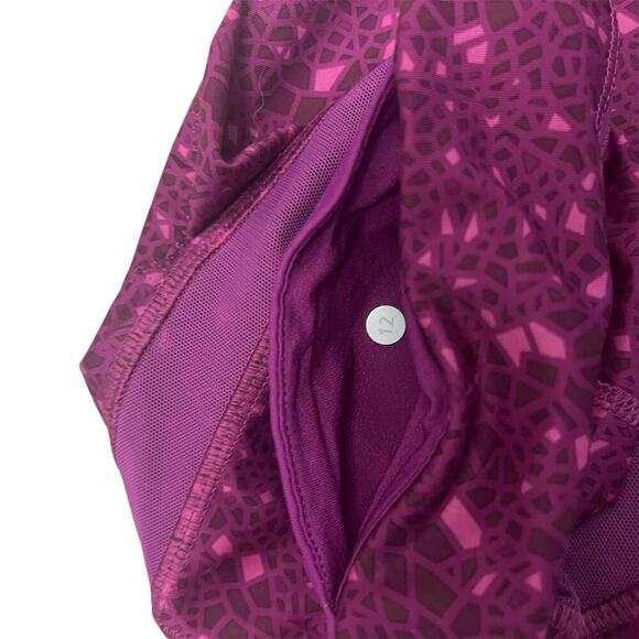 Lululemon Inspire Tight II Geo Regal Plum Leggings Size 12 - Picture 4 of 4